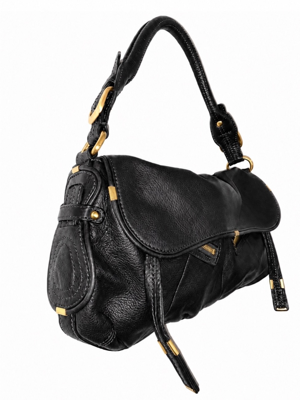 B. MAKOWSKY Classic Black Leather Shoulder Bag❤️❤️❤️ - Picture 4 of 10
